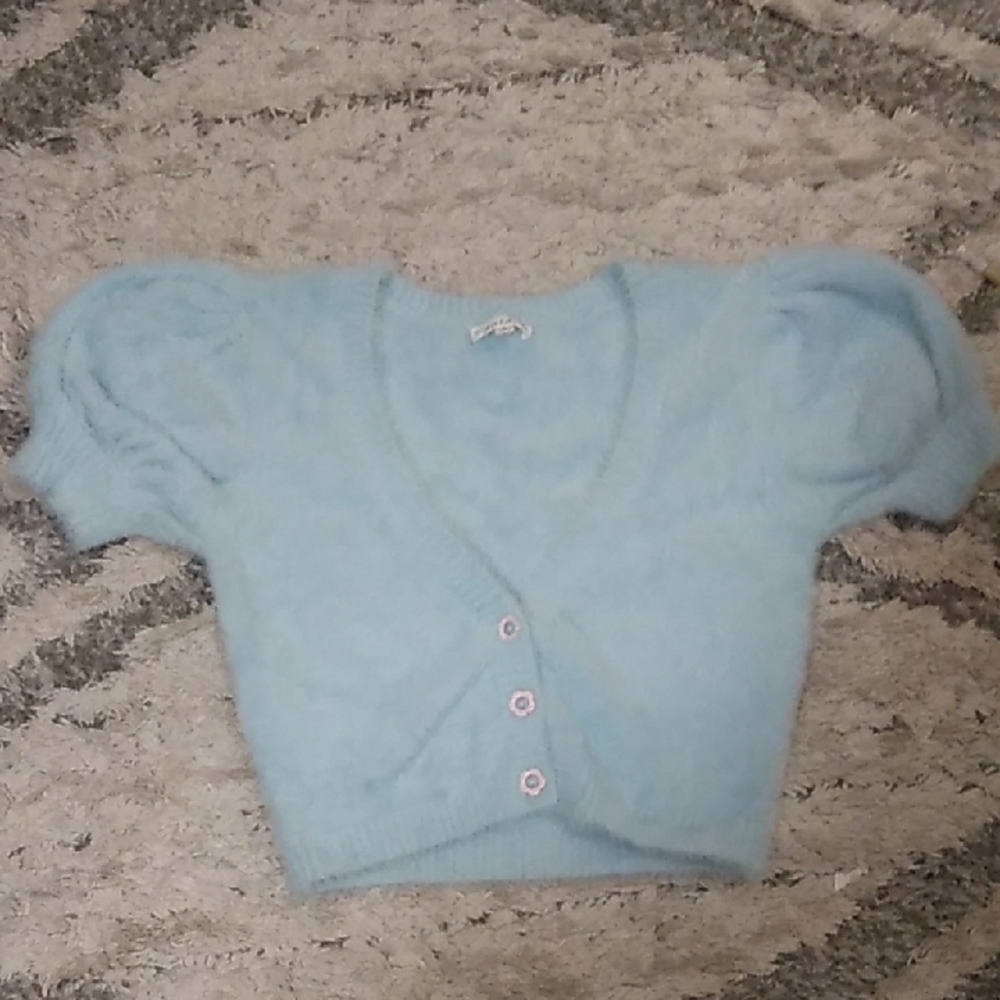 For Love And Lemons Sky Blue Cardigan